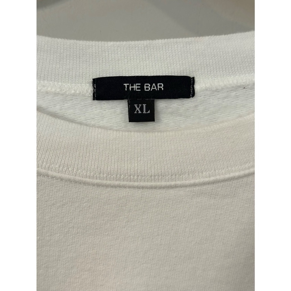 Women’s The Bar Varsity Sweatshirt XL White/Pink - Picture 7 of 9